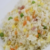 Arroz frito con tres delicias