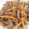 Ternera Shi Chuan (zanahorias, ligeramente picante)